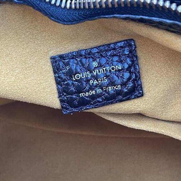 Louis Vuitton Mahina Shoulder Bag Black Denim Hobo Bag - Picture 12 of 16